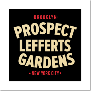 Prospect Lefferts Gardens Minimalist Design - Brooklyn, New York Posters and Art